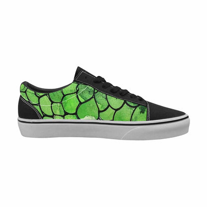WOMEN'S Reptile Scale Lace-Up Canvas Dark Academia Sneakers
