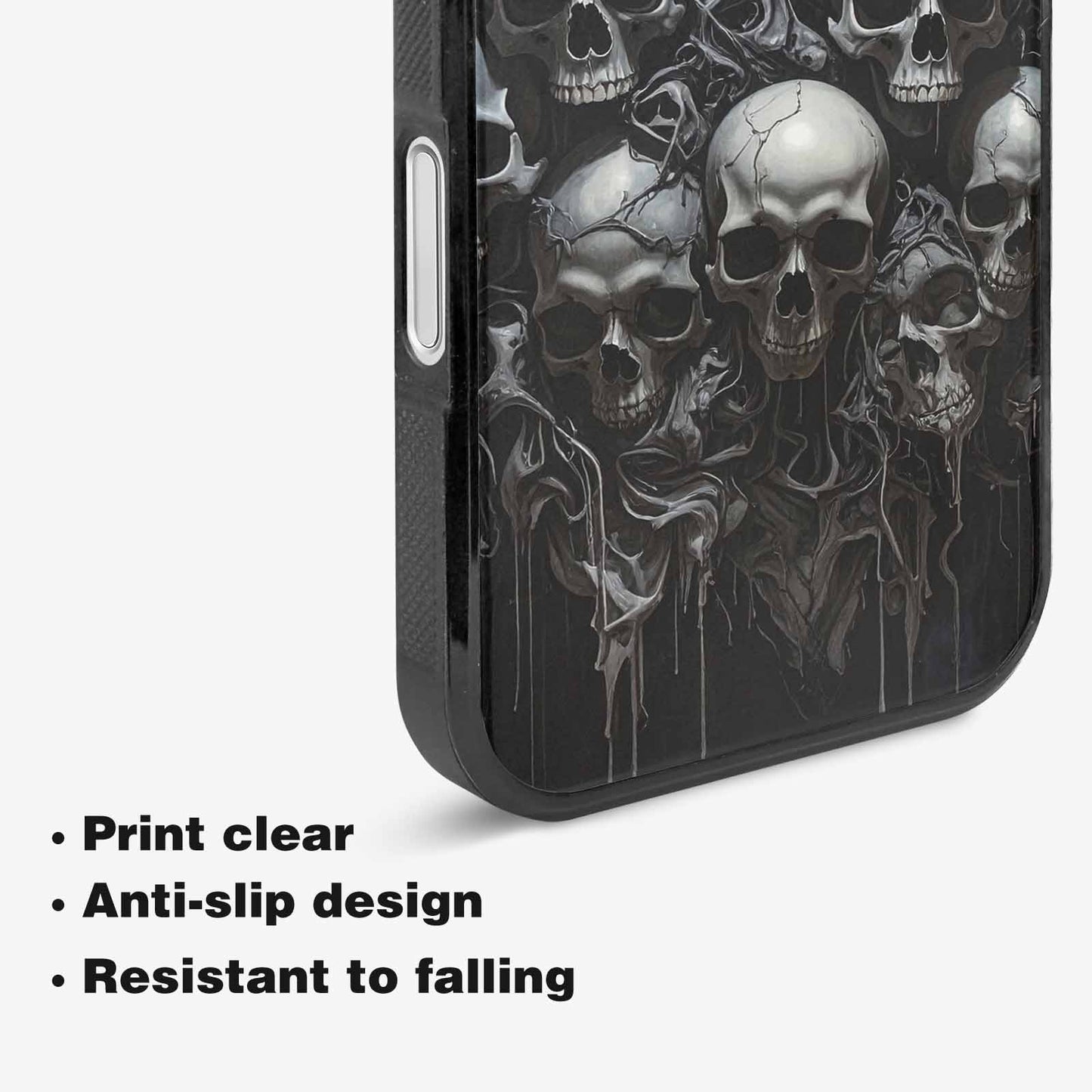 iPhone 16 Case — Grey Dark Black And Grey Tones, Custom Printed Phone Case