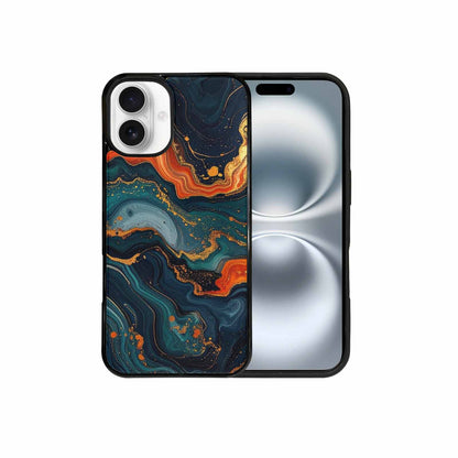 iPhone 16 Plus Case — Marble Dark, Custom Art Phone Cover