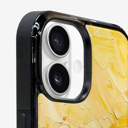 iPhone 16 Plus Case — Impressionist Sunflower Brushstroke Pattern Hundreds Of, Customized Protective Case