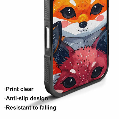 iPhone 17 Case — Watercolor Kawaii Fox Watercolor Abstract, Custom Printed Phone Case