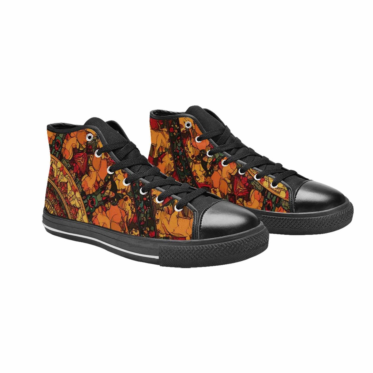 MEN'S Mandala Lions High Top Canvas Surreal Sneakers