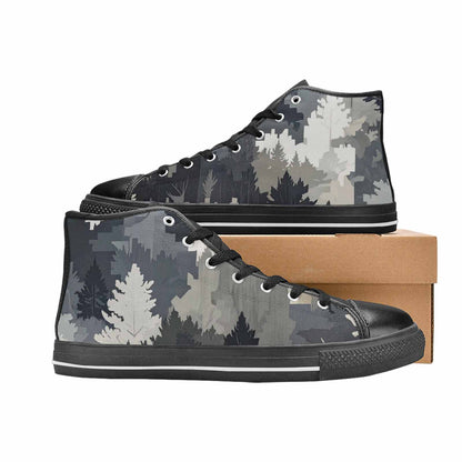 MEN'S Military Camouflage Blotch High Top Canvas Vivid Sneakers