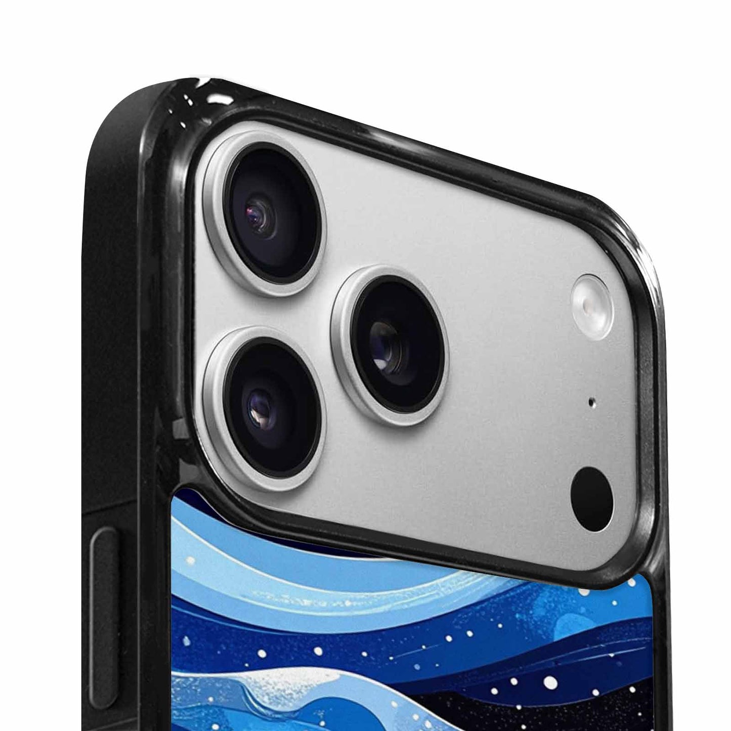 iPhone 17 Pro Case — Glossy Winter Wave Seamless Cartoon Cute, Customized Protective Case