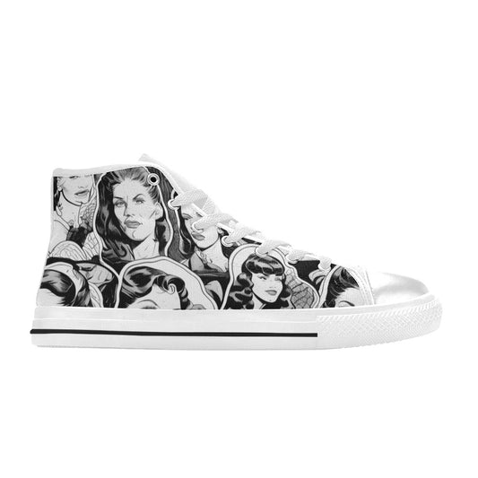 MEN'S Cc Retro Faces 2 High Top Canvas Cottagecore Custom Sneakers