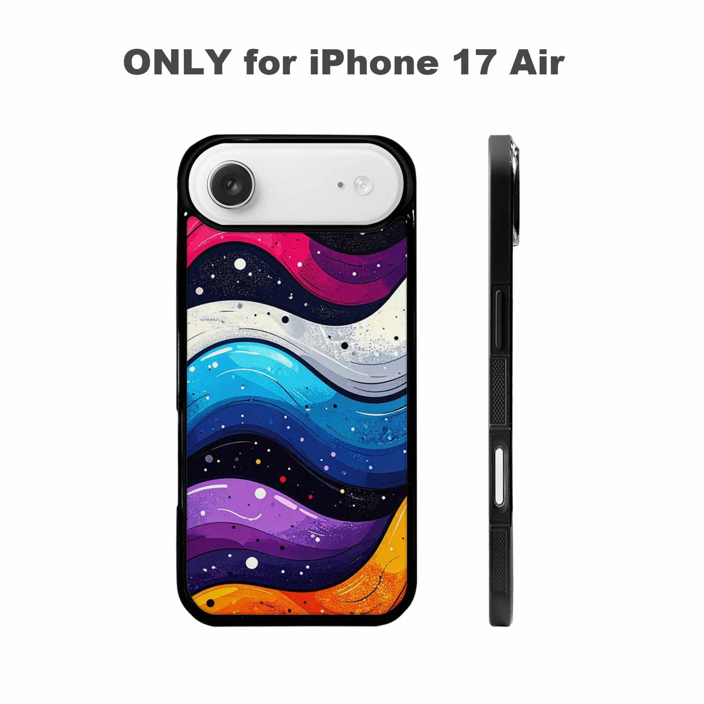 iPhone 17 Air Case — Glossy Winter Wave Seamless Cartoon Cute, Customized Protective Case
