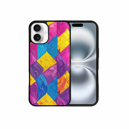 iPhone 16 Plus Case — Pansexual Flag Color Theme Small Rainbow, Original Design Phone Case