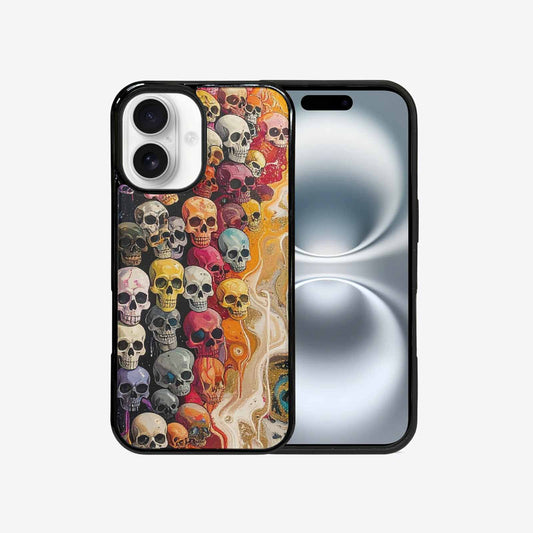 iPhone 16 Case — Skulls Marbleskulls Pattern, Custom Print Case Cover