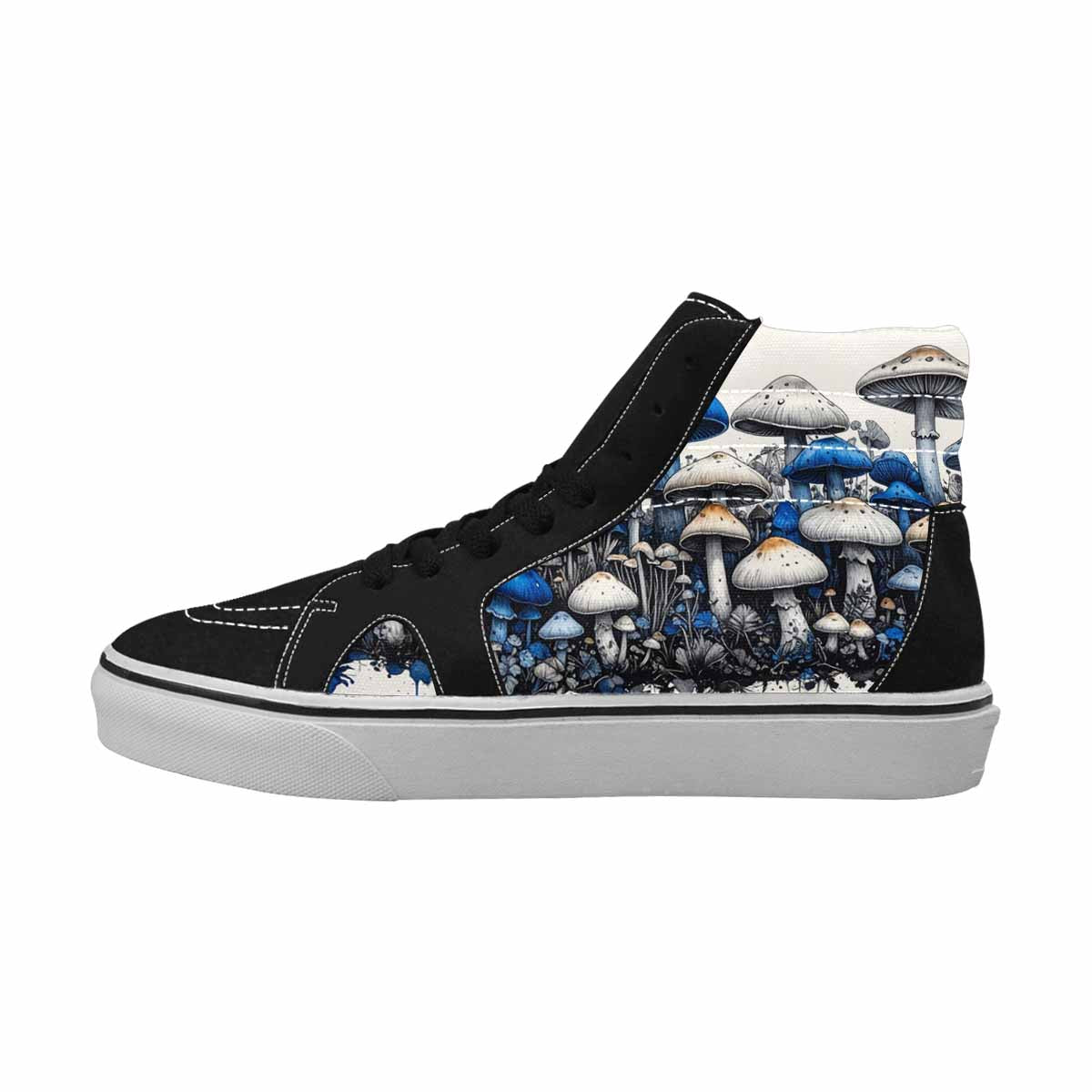 MEN'S Mushrooms (general) High Top Canvas Vibrant Chaos Sneakers