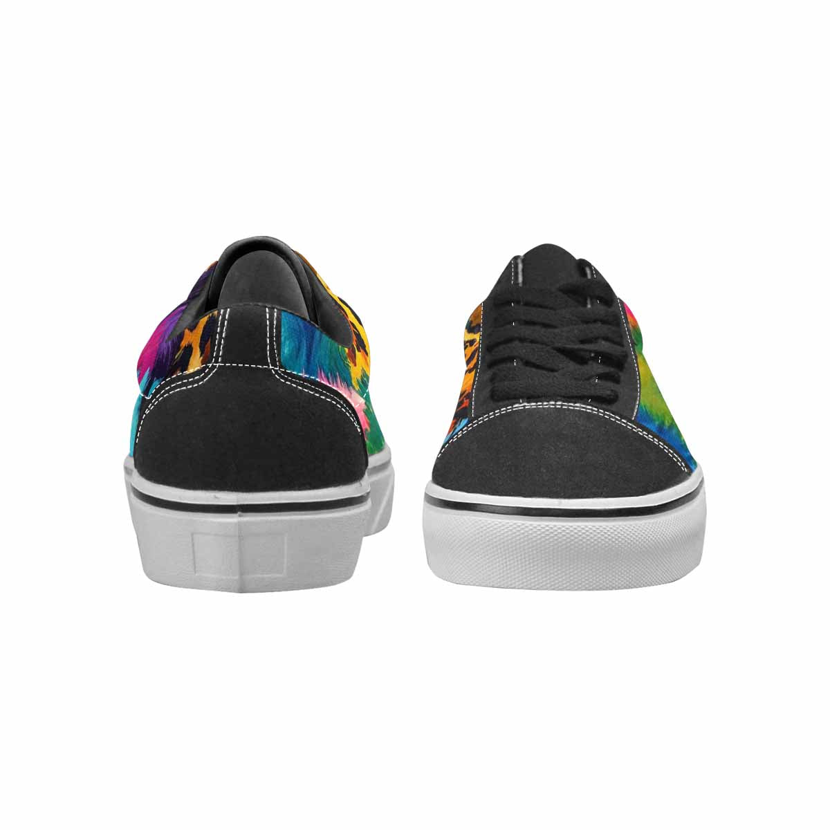 WOMEN'S Animal Print Lace-Up Canvas Grunge Custom Shoes