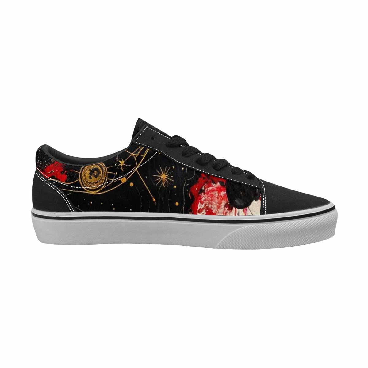 WOMEN'S Zodiac Constellation Lace-Up Canvas Neon Fantasy Custom Shoes