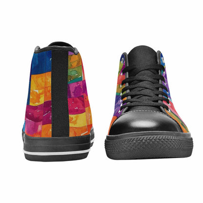 WOMEN'S Rainbow Pride Flag High Top Canvas Aesthetic Custom Shoes