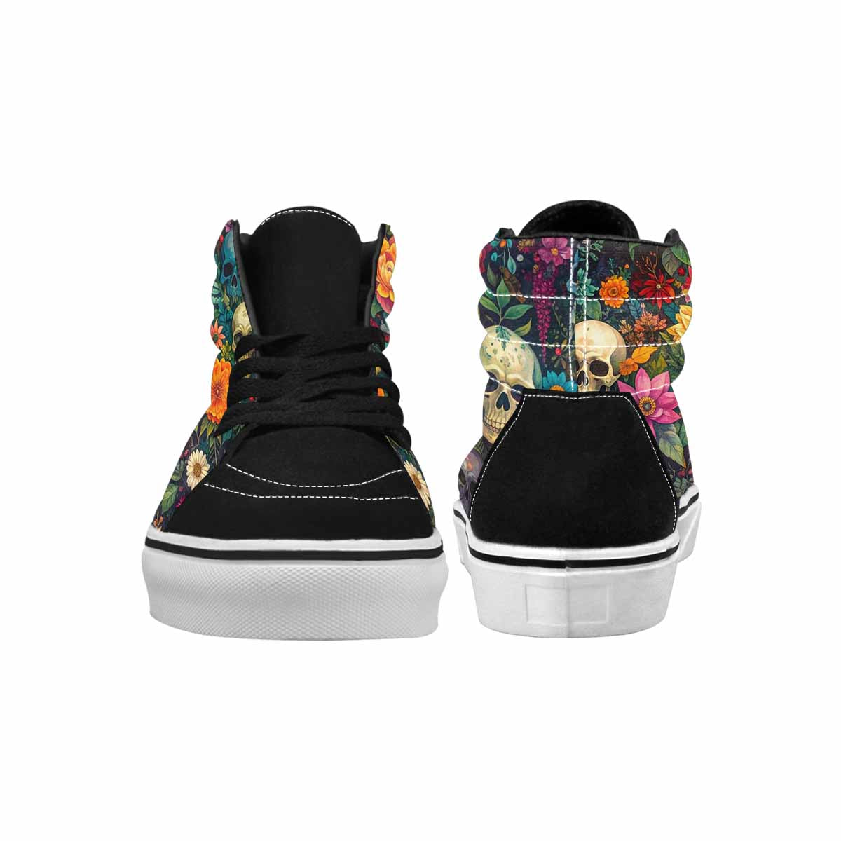 MEN'S Skulls  Botanical Skulls High Top Canvas Y2K Shoes