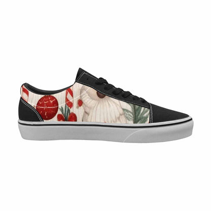 MEN'S Christmas Holly Snowflake Canvas Lace-Up Wallpaper Art Custom Sneakers