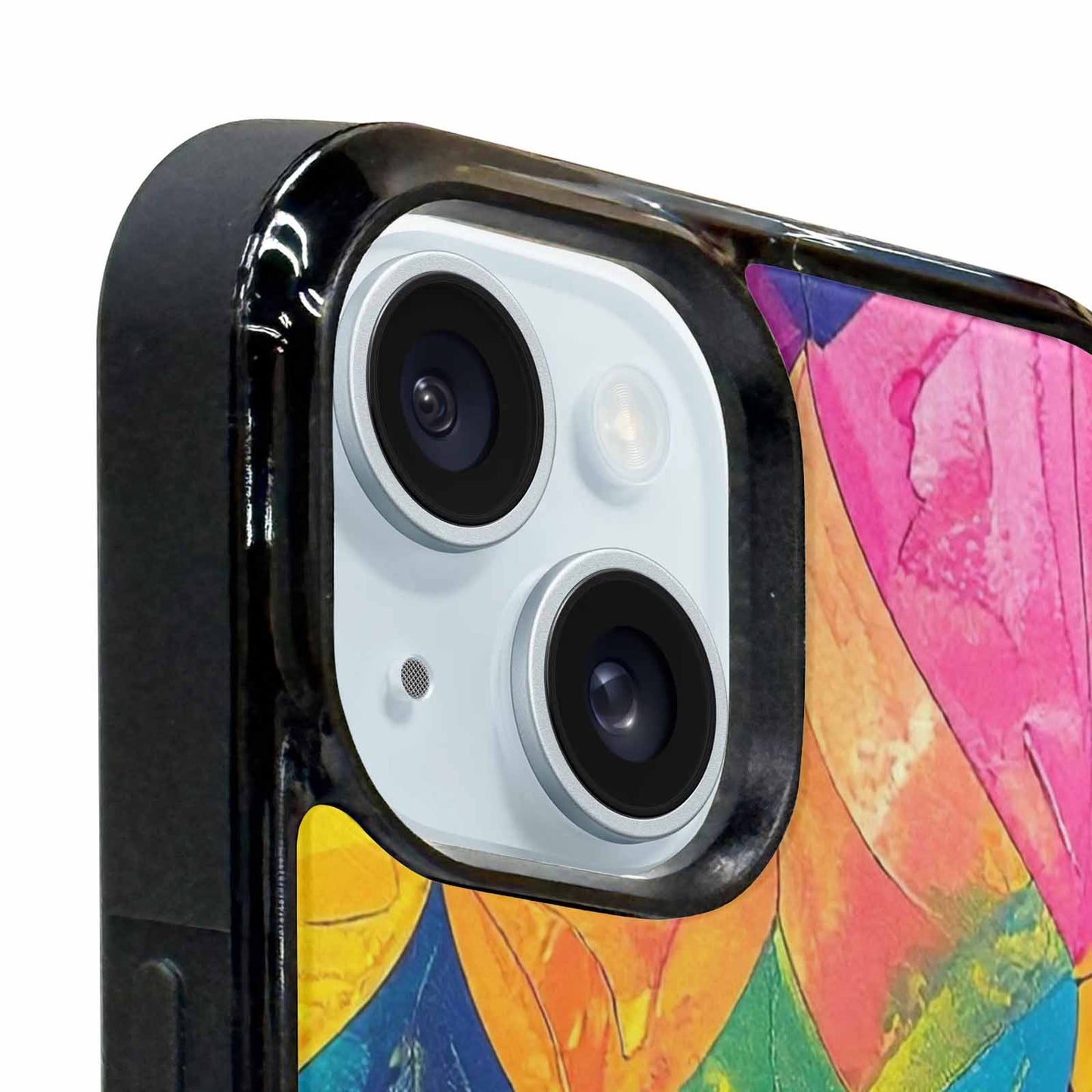iPhone 15 Plus Case — Pansexual Flag Color Theme Small Rainbow, Custom Made Phone Cover
