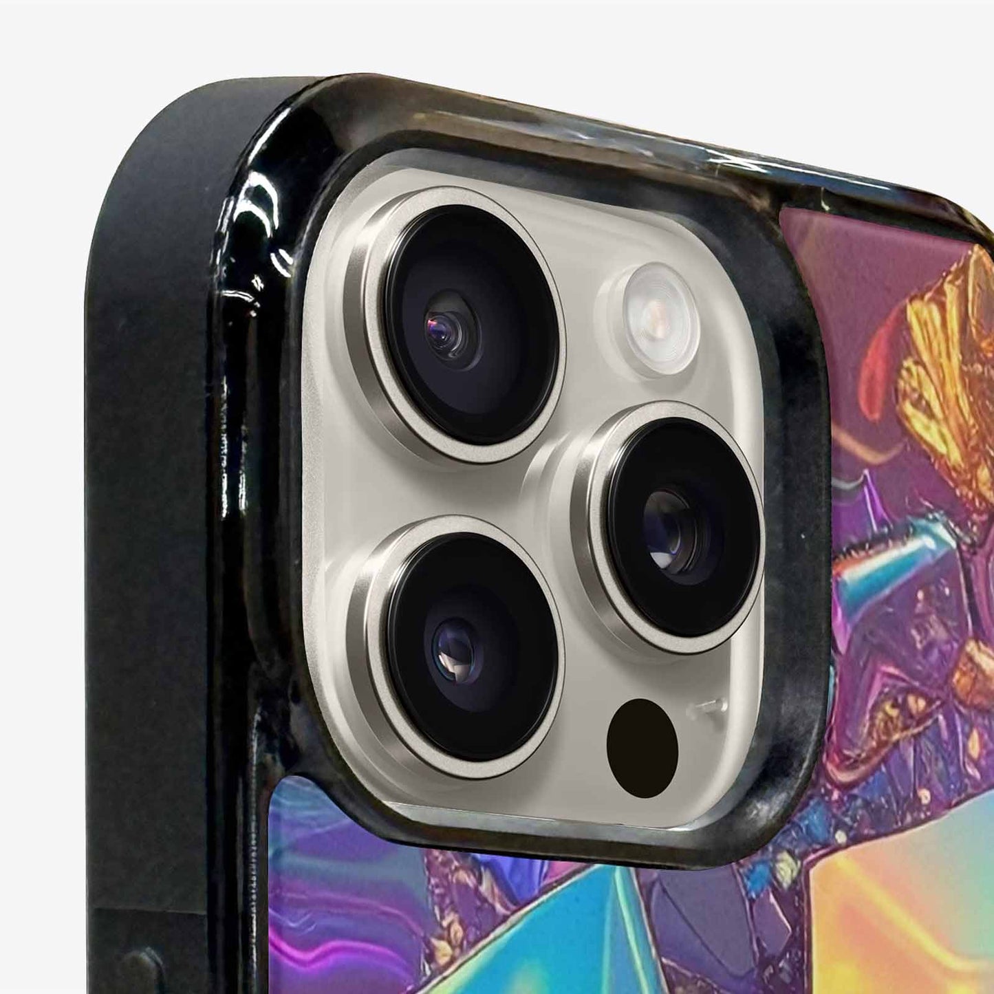 iPhone 15 Pro Max Case — Holographic Iridescent Shimmer Pattern Hundreds Of, Personalized Phone Case