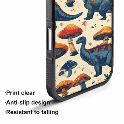 iPhone 17 Pro Max Case — Vintage Dinosaurs Mushroom Retro Vintage, Personalized Phone Case