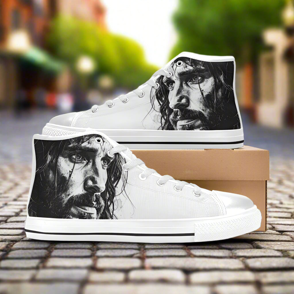 Jesus Women's Classic High Top Canvas Shoes - Freaky Shoes®
