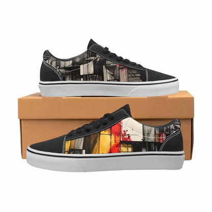 WOMEN'S Liminal Space Fragment Lace-Up Canvas Vibrant Chaos Sneakers