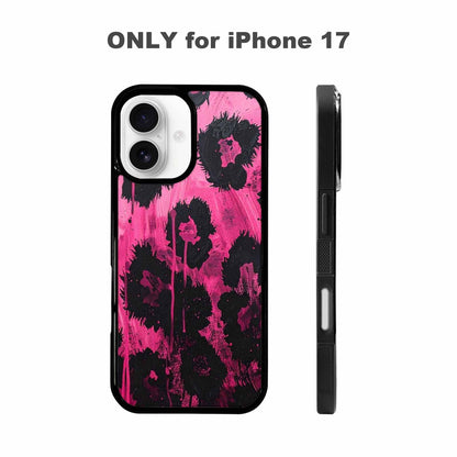iPhone 17 Case — Black &amp; Pink Ink Animal Print, Custom Print Case Cover