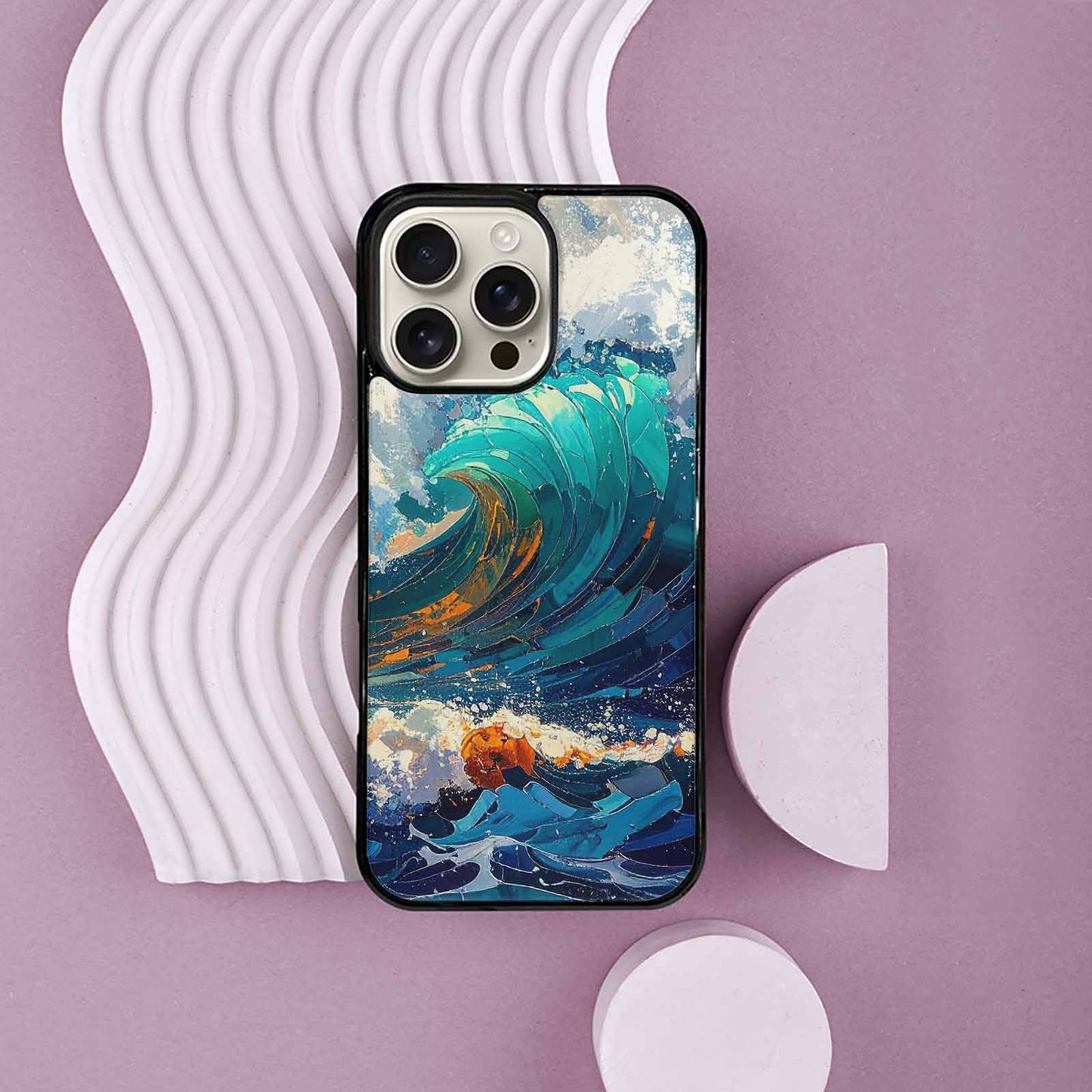 iPhone 16 Pro Max Case — Wave Crest Splash Wave Crest Splash, Personalized Phone Case