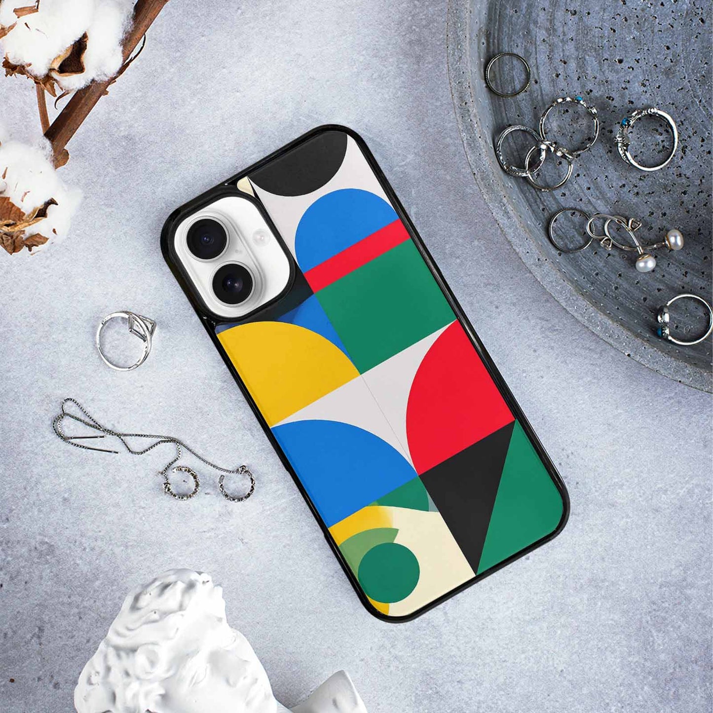 iPhone 16 Plus Case — 1960s Mod Cartoon Art Pattern, Customized Protective Case