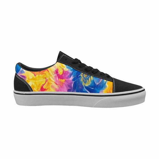 MEN'S Tie Dye Swirl Canvas Lace-Up Vivid Custom Shoes