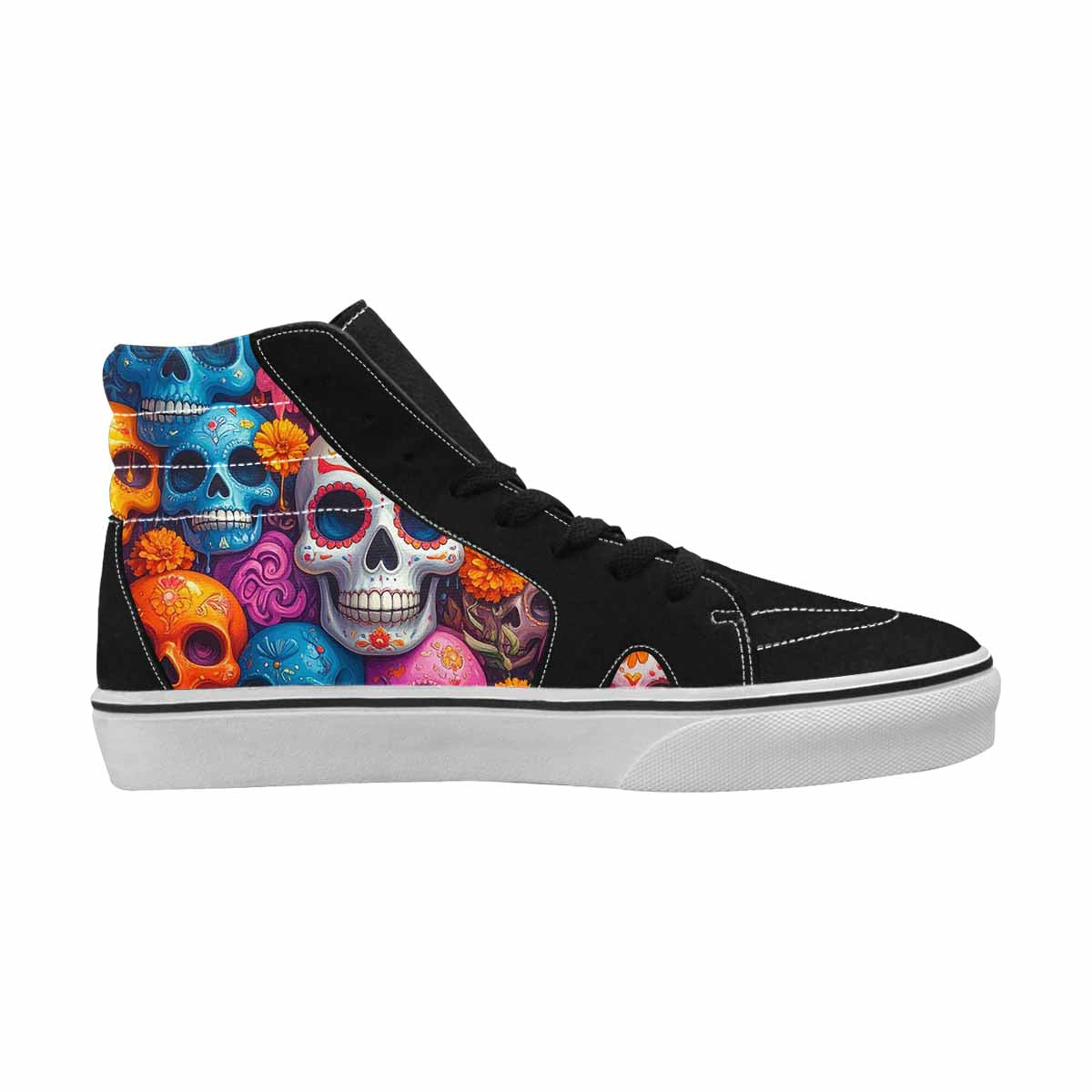MEN'S Sugar Skulls Melting Sugar High Top Canvas Aesthetic Custom Shoes