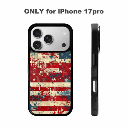 iPhone 17 Pro Case — Small American Flag Stars And Galaxy, Personalized Phone Case