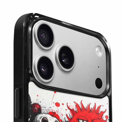 iPhone 17 Pro Max Case — Black &amp; Red Ink Cartoon Cute, Custom Made Phone Cover