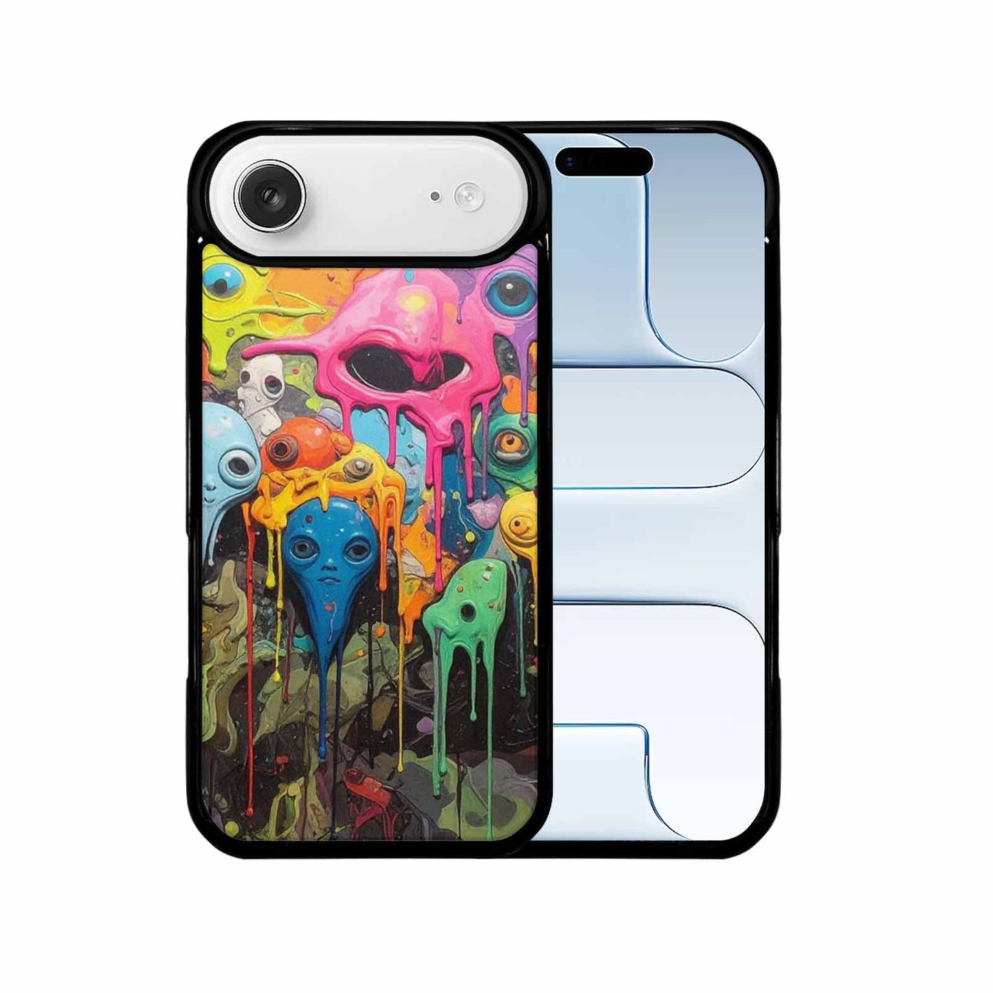 iPhone 17 Air Case — Aliens Camomelting Aliens Patt Alien Scifi, Custom Art Phone Cover
