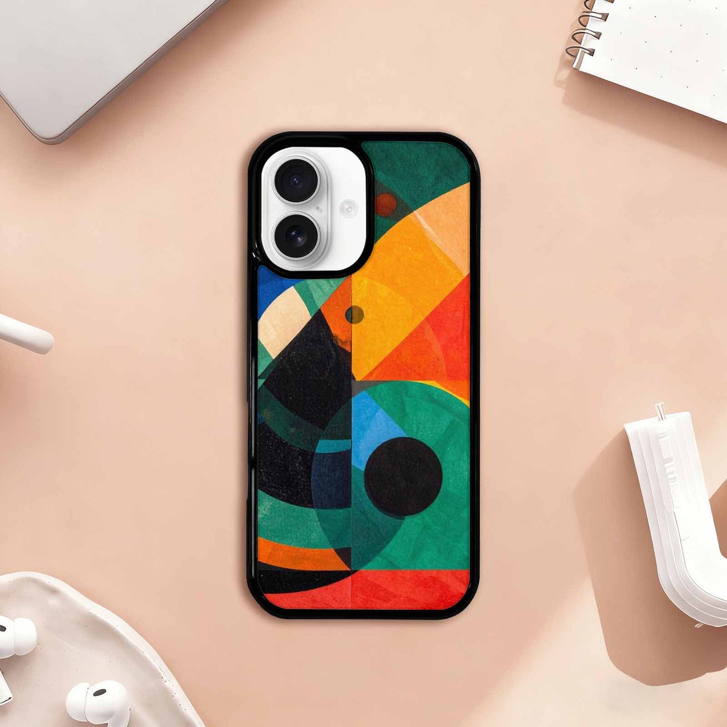 iPhone 17 Case — Memphis Art Pattern Retro Vintage, Custom Printed Phone Case