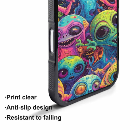 iPhone 17 Pro Max Case — Seamless Tileable Pattern Of Alien Scifi, Personalized Phone Case