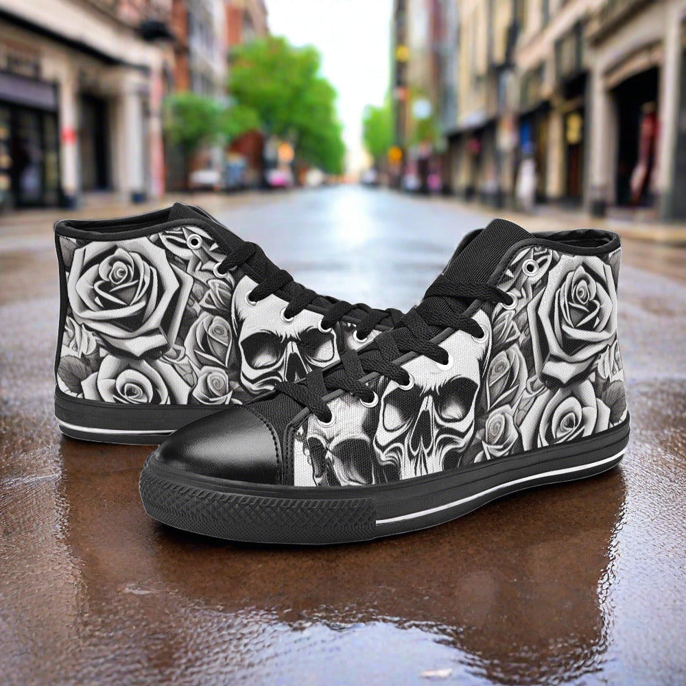 Wolf Red Gold Wearable Bold Art - Freaky Shoes