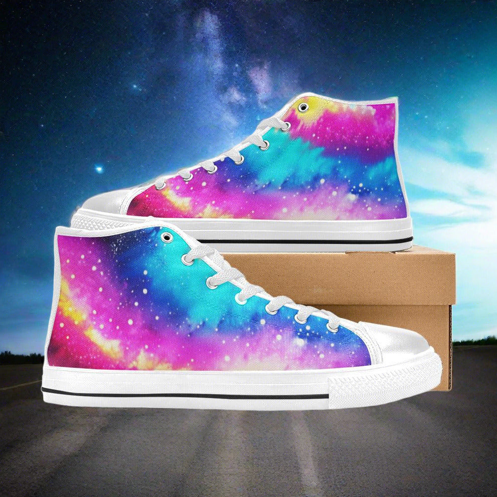 Aurora Borealis Rainbow Custom WOMEN Bold Art - Freaky Shoes | Custom Art Sneakers