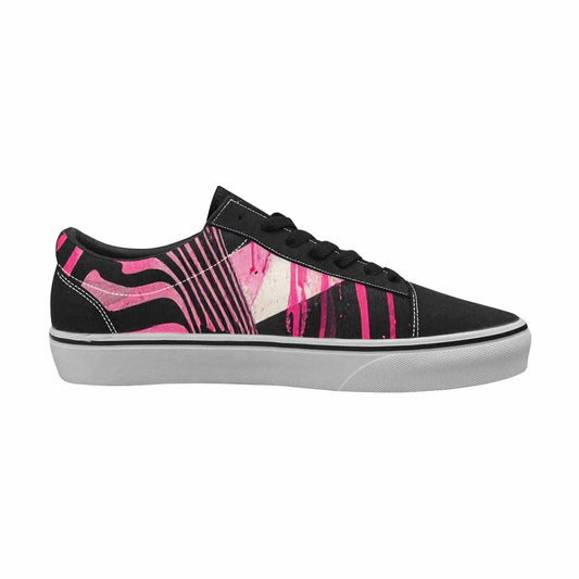 MEN'S Zebra Stripe Burst Lace-Up Canvas Dark Academia Custom Sneakers