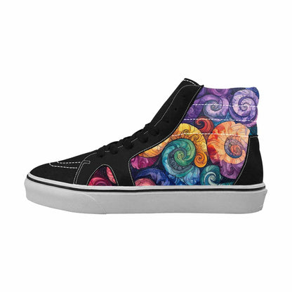 MEN'S Tie High Top Canvas Grunge Custom Shoes