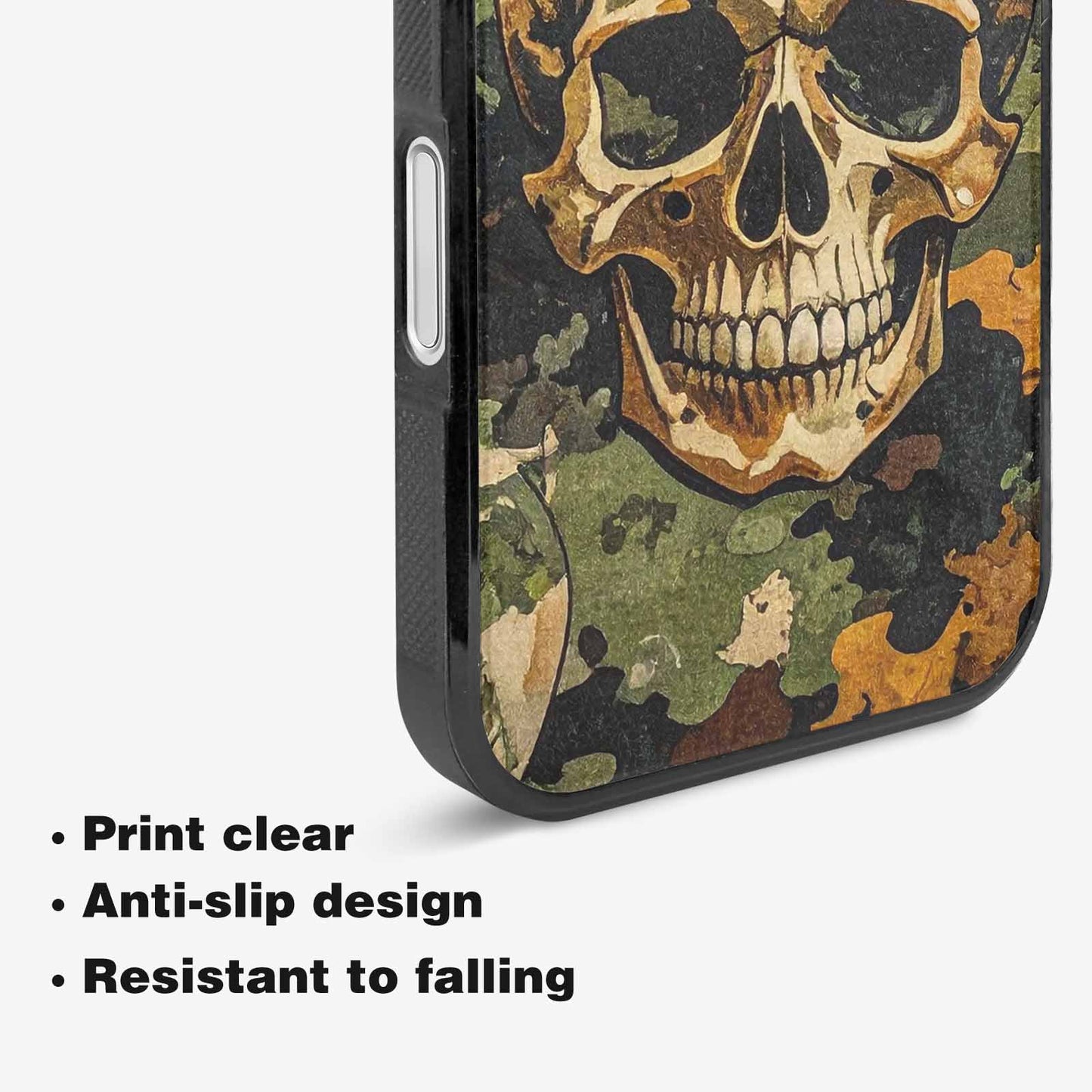 iPhone 16 Plus Case — Military Camo Texture Combined With Distressed, Original Design Phone Case