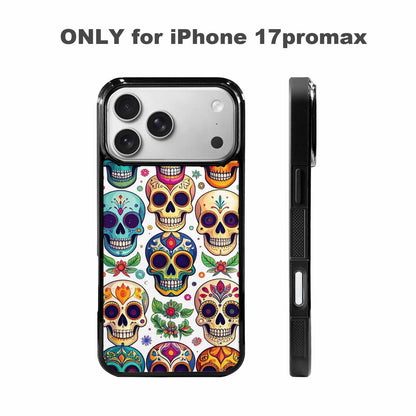 iPhone 17 Pro Max Case — Vibrant Skull Seamless Gothic Skulls, Custom Print Case Cover