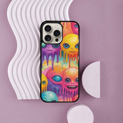 iPhone 16 Pro Max Case — Aliens Tie Dyemelting Aliens P, Custom Print Case Cover