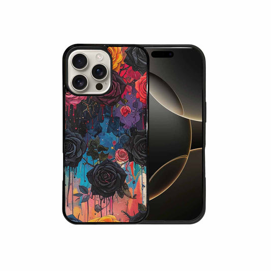iPhone 16 Pro Max Case — Gothic Rose Gothic Roses Pattern Hundreds, Personalized Phone Case