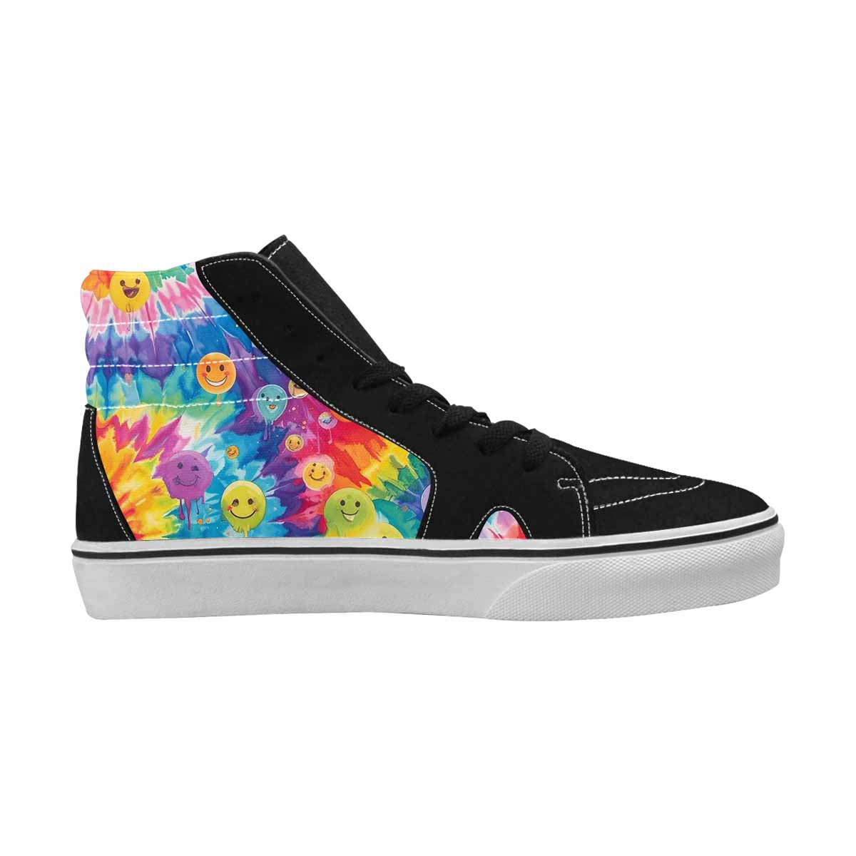 MEN'S Smiley Facessmiley Faces  High Top Canvas Dreamcore Custom Shoes