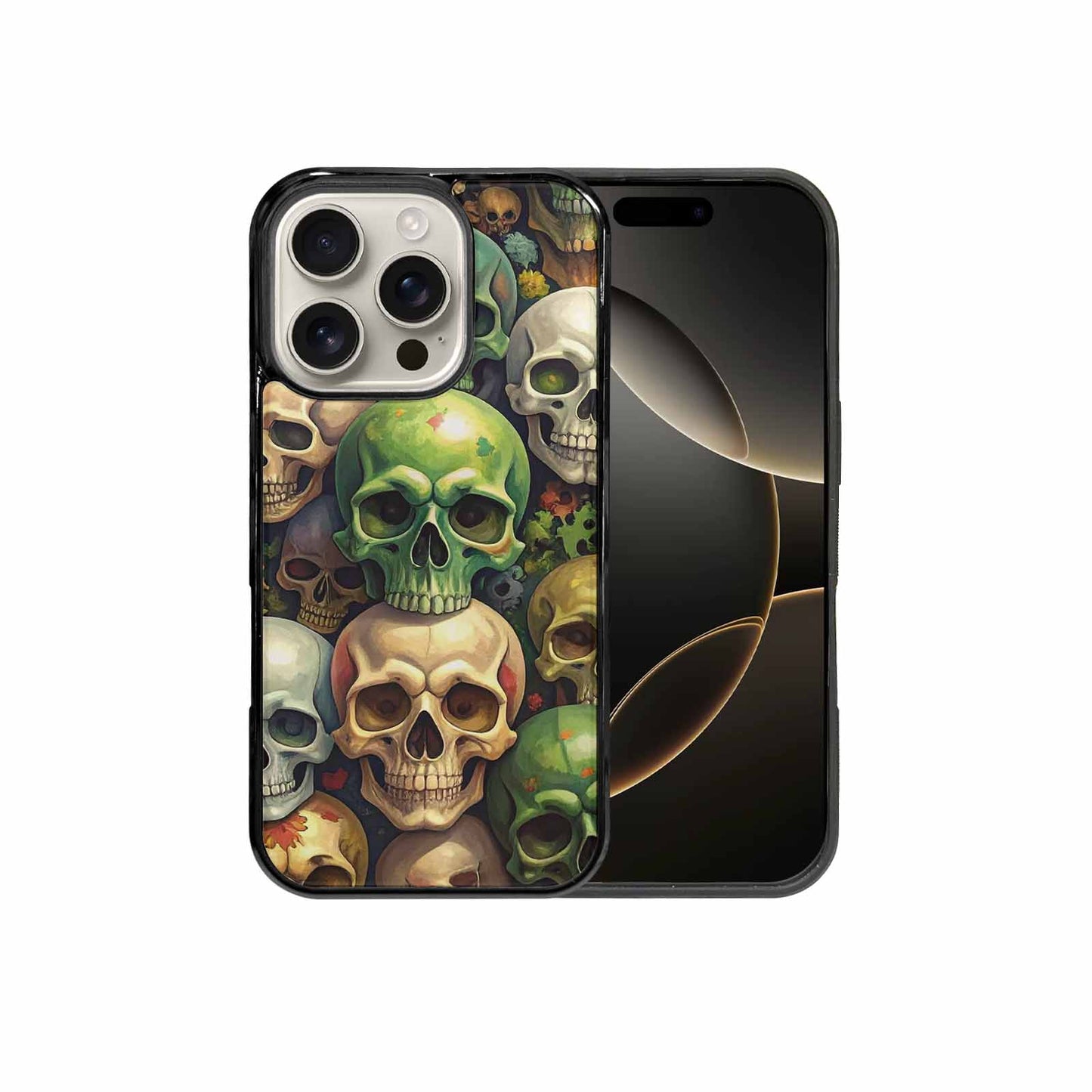 iPhone 16 Pro Case — Skulls Camoskulls Pattern Hu E3k, Custom Printed Phone Case