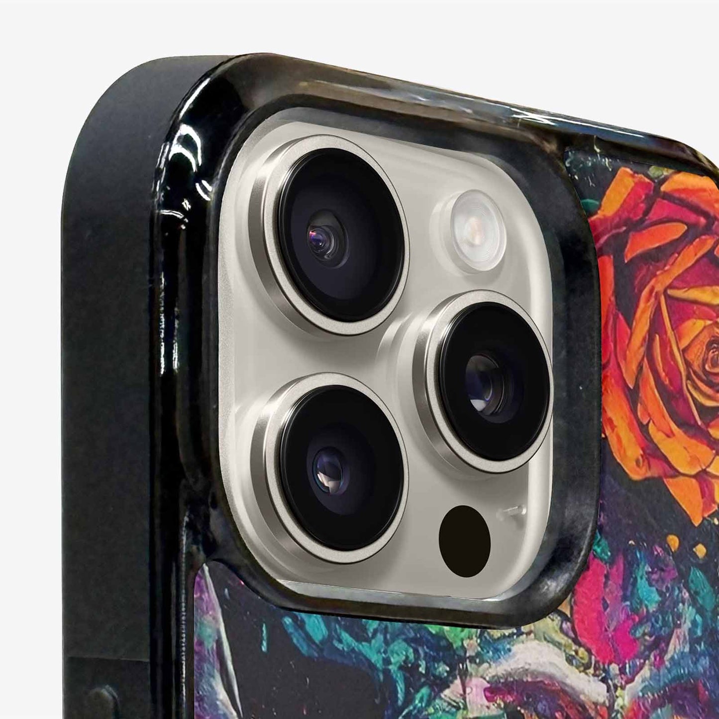 iPhone 16 Pro Case — Skulls Roses Acid Wash, Custom Art Phone Cover