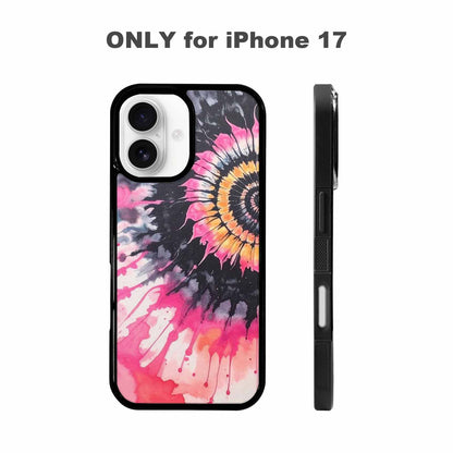 iPhone 17 Case — Tie Dye Swirls Black Tie Dye, Unique Phone Case Design