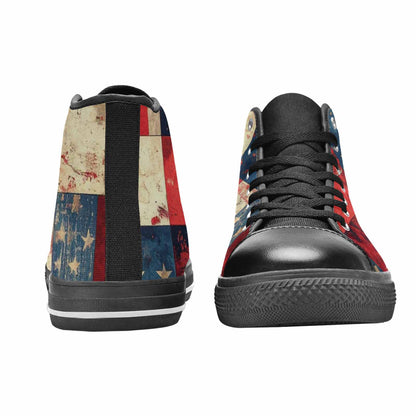MEN'S American Flag Stars High Top Canvas Dreamcore Custom Sneakers