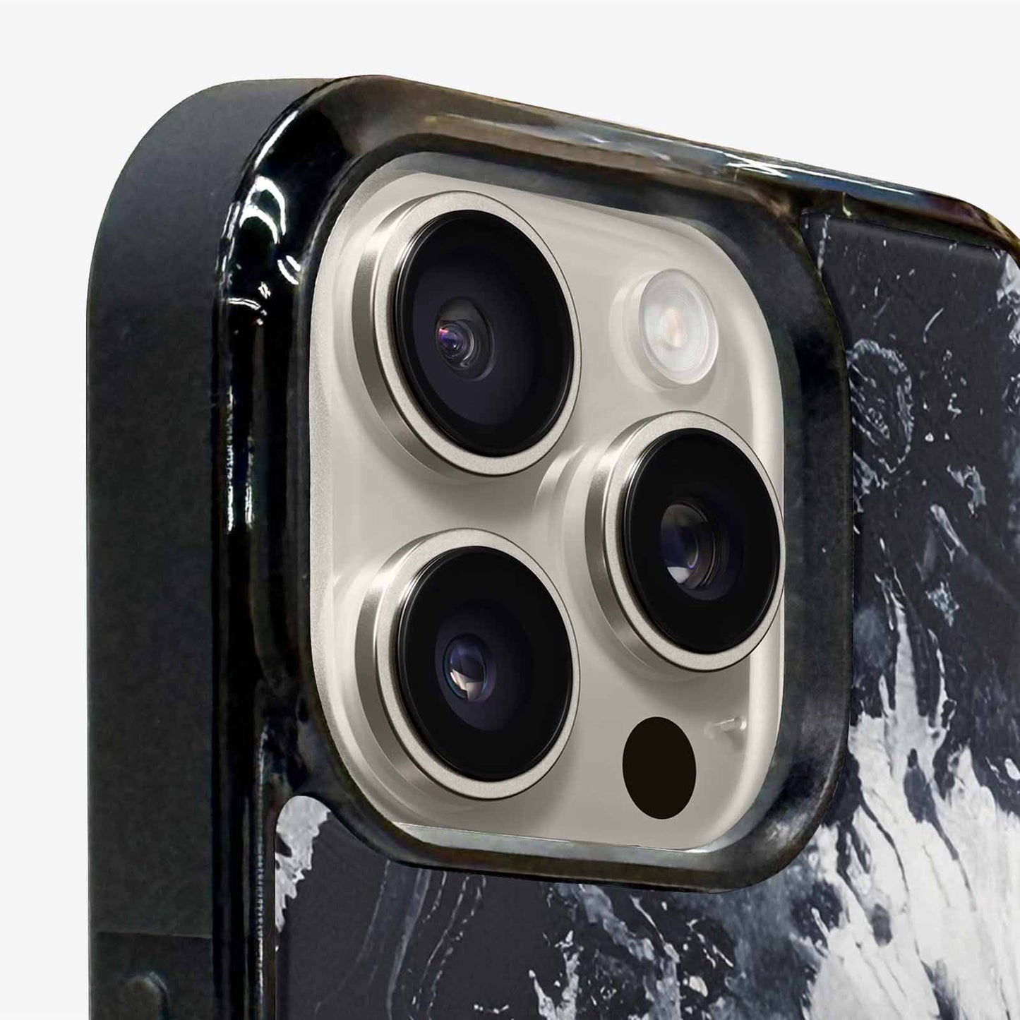 iPhone 16 Pro Case — Black White Animal Print, Custom Phone Case