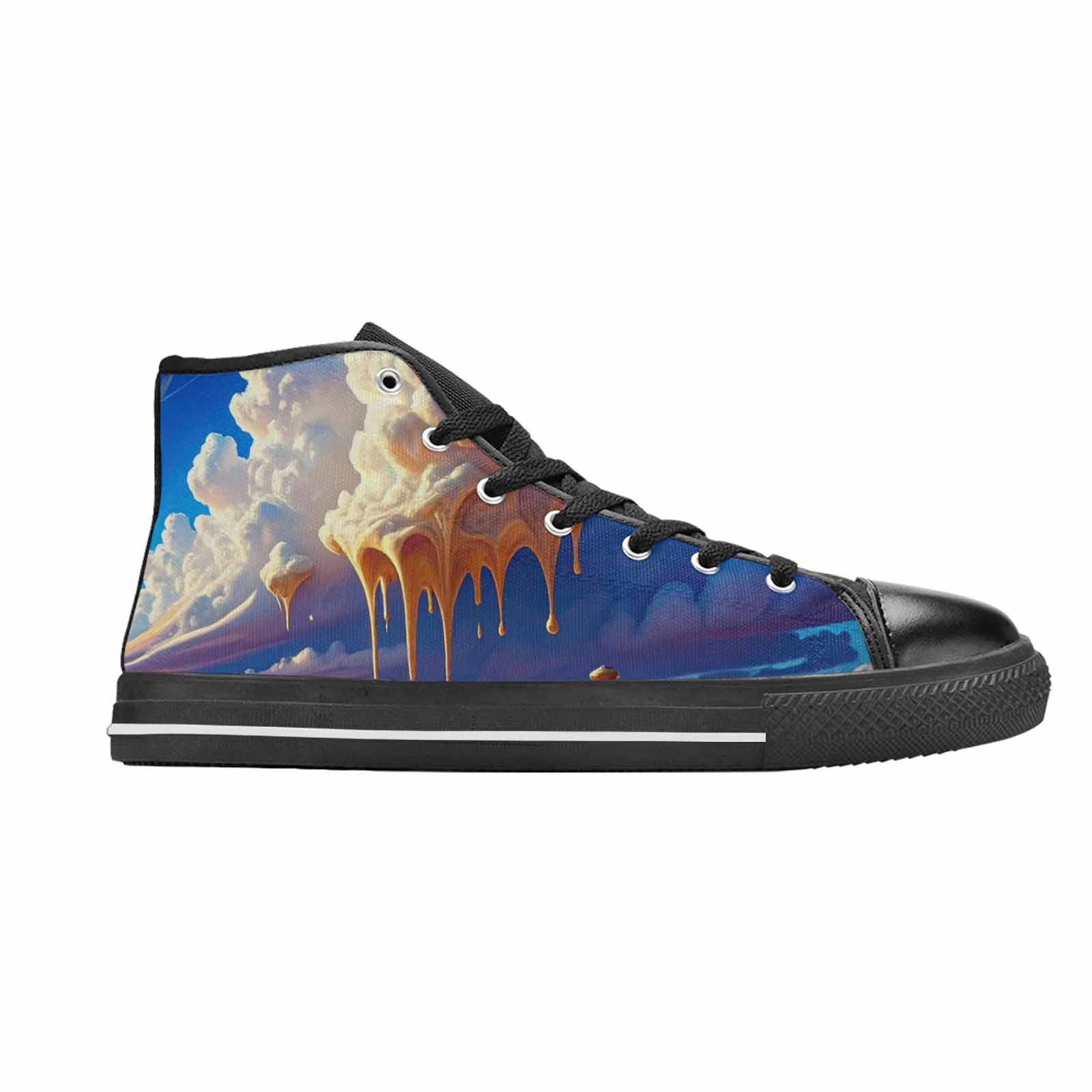 MEN'S Surrealist Desert Dreamscape High Top Canvas Y2K Custom Shoes