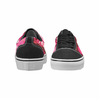 WOMEN'S Cherry Blossom Branch Cherry Lace-Up Canvas Melting Art Custom Sneakers