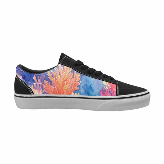 MEN'S Fish Scale Coral Canvas Lace-Up Neon Fantasy Custom Shoes